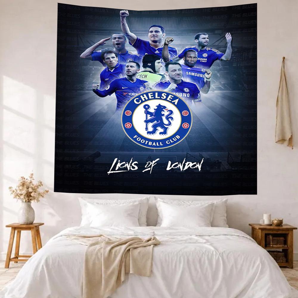 Like Chelsea Football Club Logo Wall Decor Tapestry Art For Pet Memorial Birthdaywedding Party Backdrop Family Gift