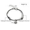 Vintage Fashion Leather Multi Layer Women Anklets Sun Pendant Beads Charm  Foot Chain