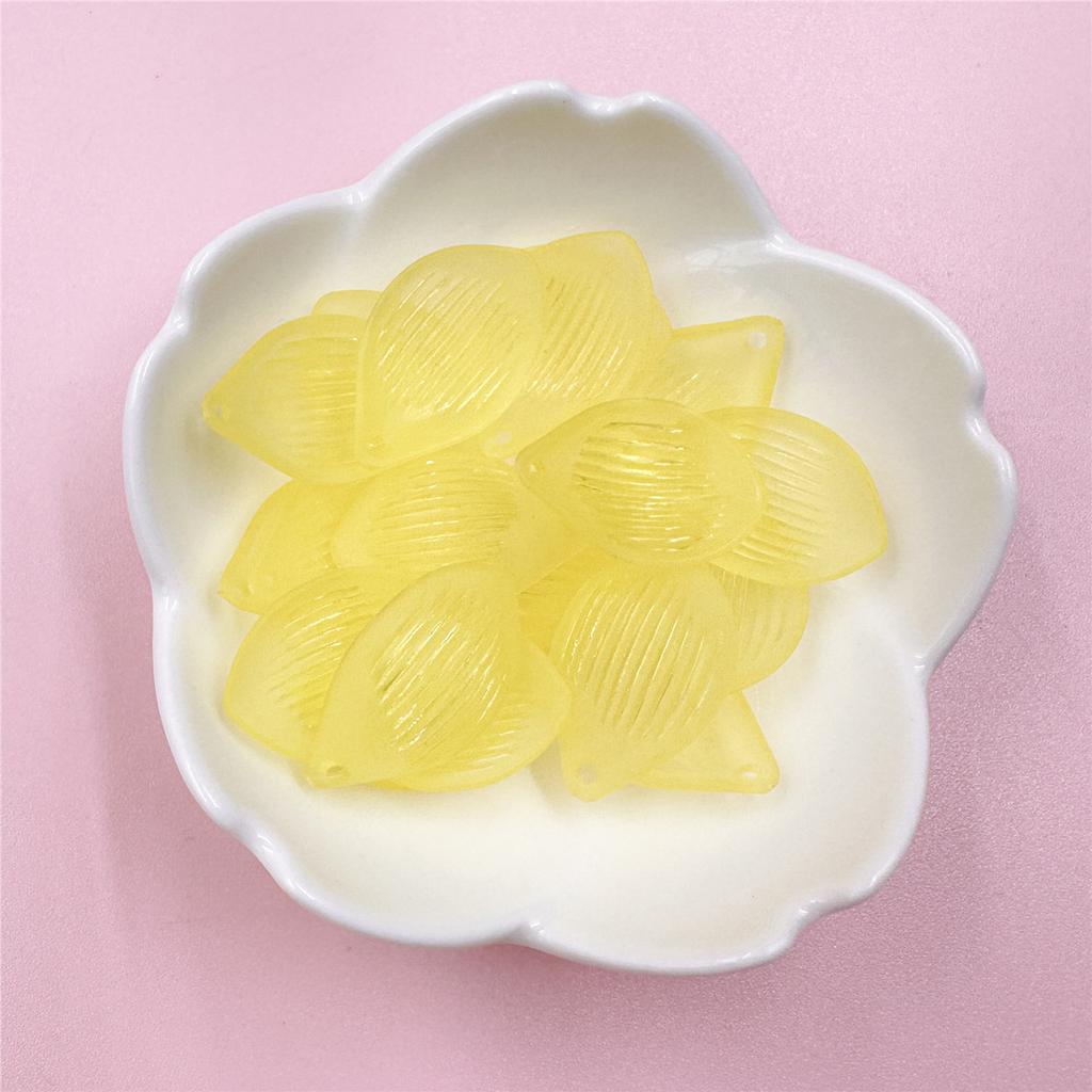 16*25 мм Изысканный головной убор Акриловый лист лотоса разбросанные бусины 20 шт. Материал полупрозрачные серьги Ювелирные аксессуары DIY Цветочный букет ручной работы