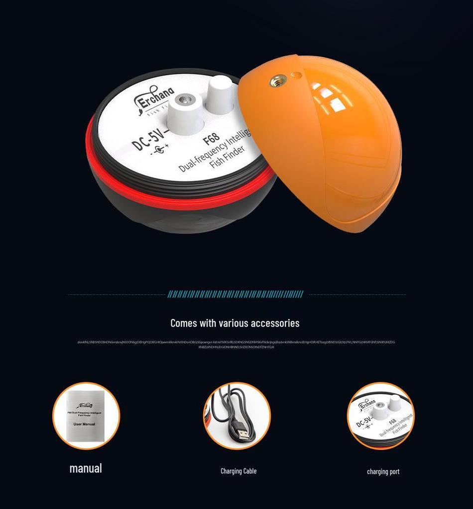 Cross-Border Black Tech: Erchang Sonar Fish Finder - Wireless WiFi HD Dual-Band Smartphone Compatible Fishing Gear