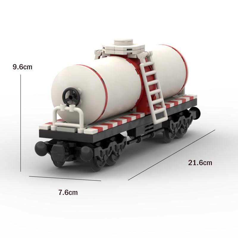 Креативные идеи DIY-эксперта Автомобиль-танк Поезд MOC Нефтевоз Железнодорожная система Экспресс Блочные кирпичи Серия Городской поезд Вагон Поезд Игровой набор Кирпичи Игровые наборы