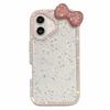 For iPhone 16 Case Star Epoxy Design TPU+PC Phone Cover with Rhinestones/Bow Tie Decor