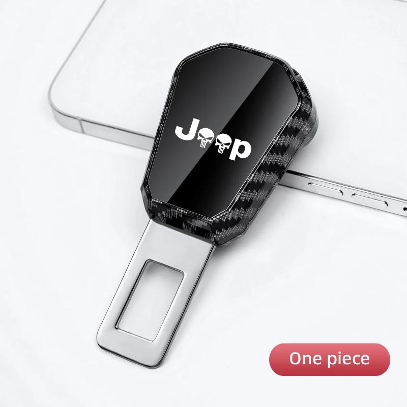Для Jeep Расширитель-заглушка зажима ремня безопасности автомобиля из углеродного волокна Для Jeep Wrangler JL JK Renegade Grand Compass Gladiator Cherokee Patr