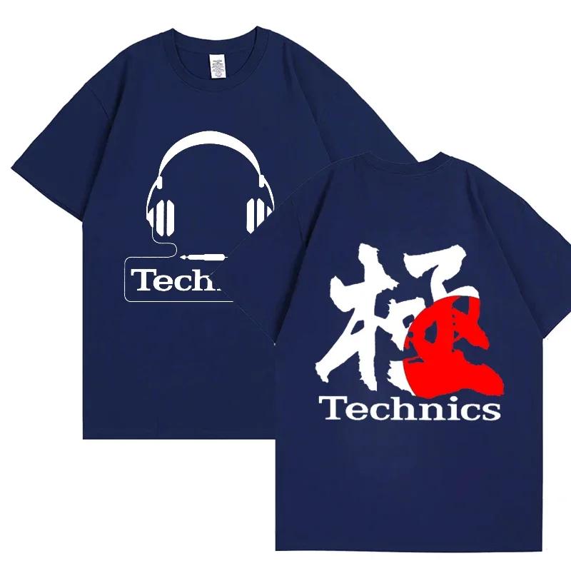 Футболки с принтом Real Djs Matter Technics для мужчин с коротким рукавом Harajuku Street, летние футболки Technics Headphone DJ Harajuku, футболка для мужчин
