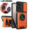 KEYSION Магнитный чехол для телефона ZTE nubia Neo 2 5G Защита сдвижной камеры Вертикальная подставка Кольцо 360° Ударопрочная задняя крышка