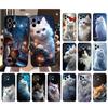 Чехол для телефона с белым котом для iPhone Samsung Galaxy Redmi Xiaomi Oppo OnePlus Note SA 7 8 9 10 11 12 13 14 20 21 22 23 53 54 Pro Max Plus Ultra TPU Soft