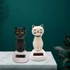 2 танцевальные игрушки на солнечной энергии, статуэтка кошки с питанием от скульптуры, ремесленная фигурка для настольного автомобиля, коллекционная модель