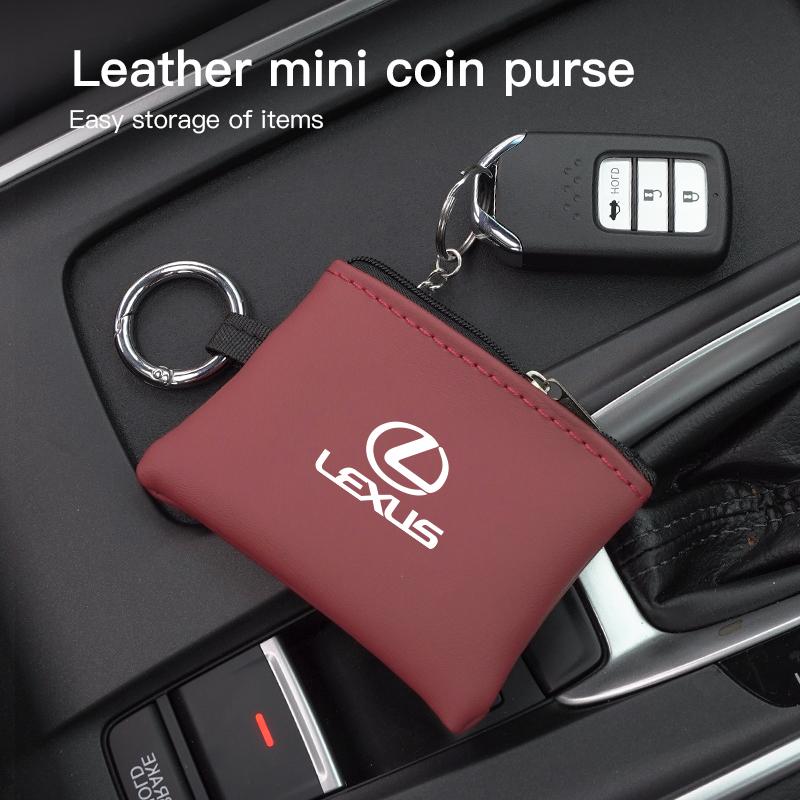 Car Key Bag Leather Coins Wallet Mini Card Pouch For Lexus F SPORT IS250 IS200 CT200h GS300 LS430 RX450h LX570 IS300 ES300h