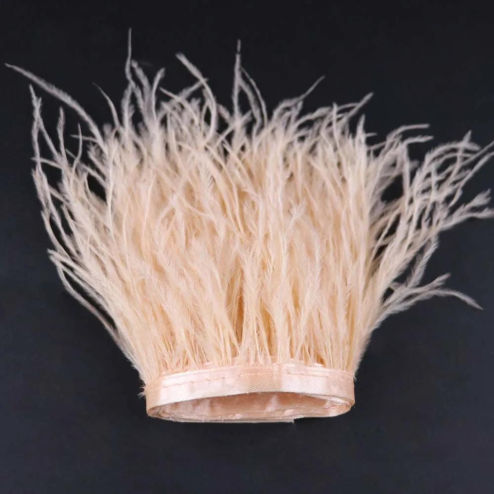 Feather53 Цветная лента с отделкой из страусиных перьев 10-15 см 1 м для поделок, свадебных платьев, карнавальных костюмов, домашнего декора, швейных принадлежностей