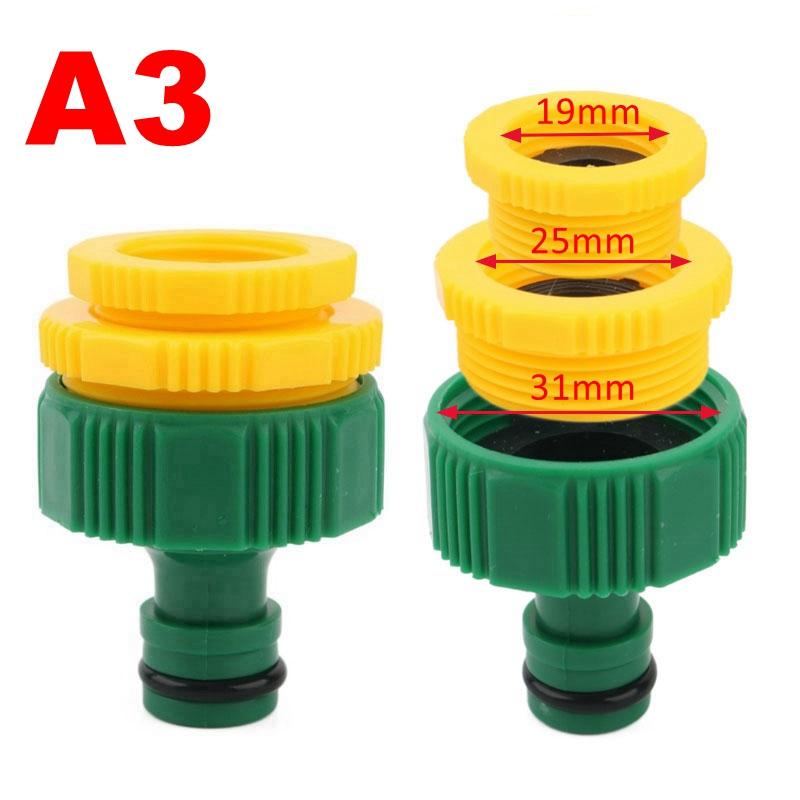 2 шт. Пластик 1/2 3/4 1 дюйм Наружная/внутренняя резьба Садовое орошение Быстроразъемное соединение Кран Водопроводный кран Соединитель Адаптер