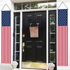 4th of July Patriotic Door Banners Outdoor Patriotic American Flag Hanging Porch Sign for Independence Day Memorial Day Decor