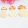10pcs 14K Gold-Wrapped High-End Disc Pin Diy Jewelry Accessories Round Tray Brooch Brooch Brooch Bottom Support Buckle Pin
