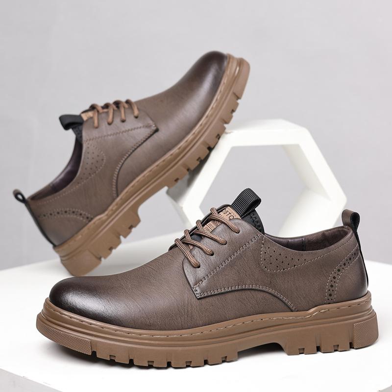 Men's Shoes 2025 New Cowhide Soft-soled Business Leather Shoes Men's Trend Versatile Four-season Wedding Shoes