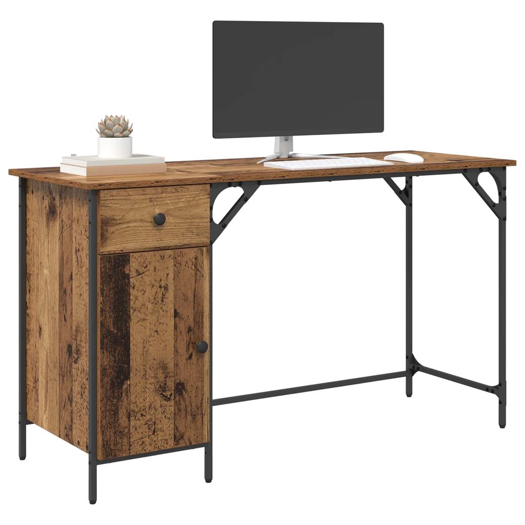 Computer Desk Reclaimed Wood Style 131 x 48 x 75 cm Engineered Wood