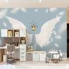 Настенные обои Современный скандинавский стиль Мультяшные ручная роспись Крылья Перья Детская комната Фон Обои Фрески