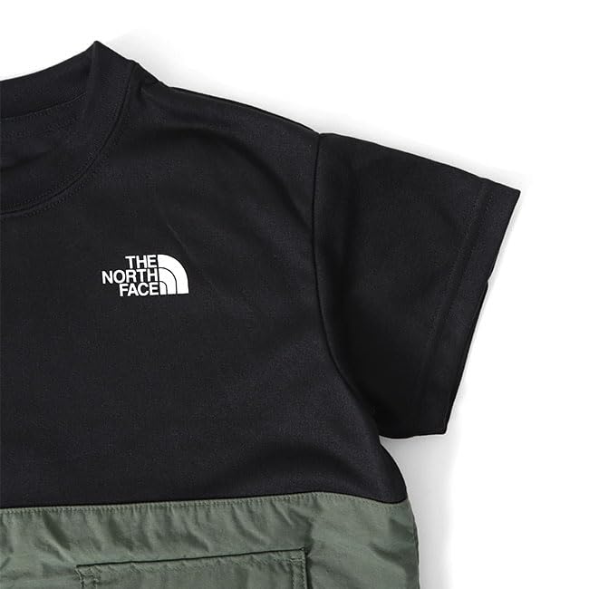 The North Face Adventure Size 110 Tee, Black/Time Green,