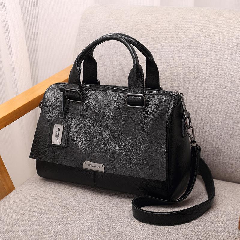 Johnature Fashion Handbag Versatile Women Leather Bag Casual Solid Color Large Capacity Shoulder & Crossbody Bags