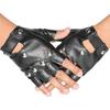 Classic Black Fingerless Motorcycle Gloves - PU Leather Minimalist Biker Gloves for City Commute & Daily Riding