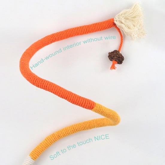 Cat Teething Chew Toys Gum Protection Boredom Relief Toys Interactive Bite-resistant Dental Cotton Rope Toys for Cats Indoor Interaction