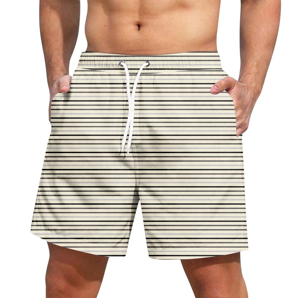 Мужские модные повседневные штаны для йоги с принтом и эластичным поясом, пляжные шорты