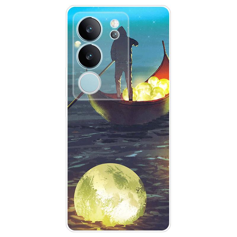 Для Vivo V29 Корпус Окрашенная задняя крышка из ТПУ Vivo V29 Мягкий силиконовый чехол