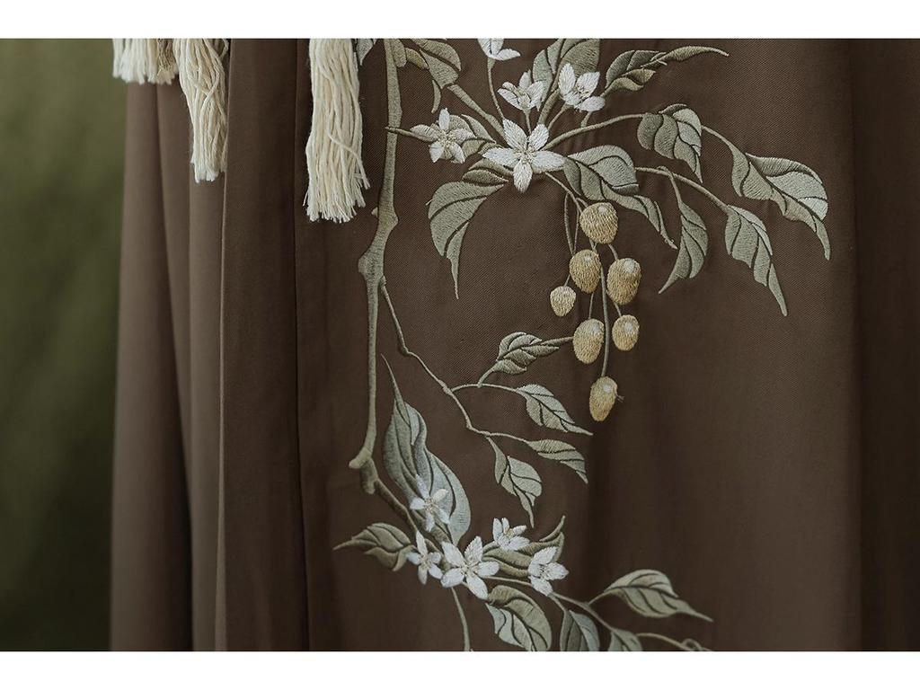 И Мэн Гэ Ханфу Женский Желтый Комплект Верхней Одежды и Юбки, Новый Китайский Стиль 9684