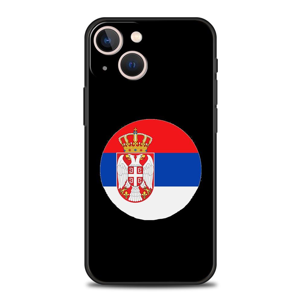 Флаг Сербии Значок Чехол для телефона Для iPhone 16e 15 14 13 12 11 Pro Max XS X XR SE 7 8 Plus Чехол iPhone 16 Мягкий ТПУ Чехол