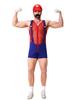 European & American Mario Character Costume: Adult Hat, Gloves, Beard, Suspenders for Men