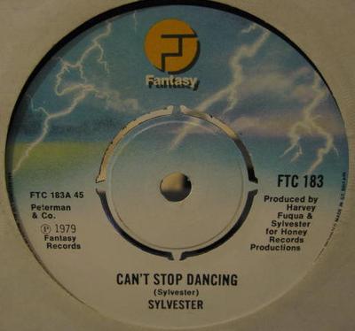 7-дюймовая пластинка SYLVESTER - Can't Stop Dancing FTC183 Fantasy 1979 Великобритания Соул/Фанк Б/У