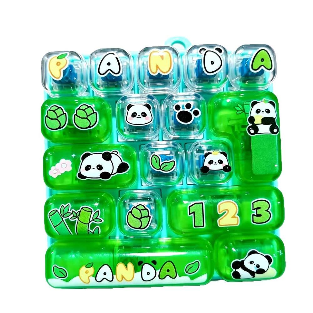 17-Key Mini Keyboard Pendant Transparent Dual-Tone Keyboard Keychain Hanging Charm