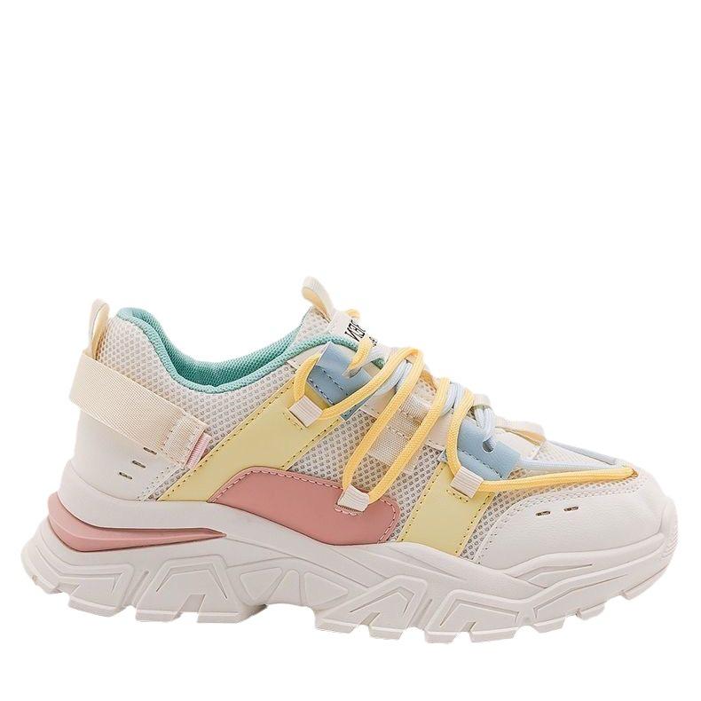 Женская обувь новая мода увеличивающая рост сетчатая удобная обувь школьница папины кроссовки