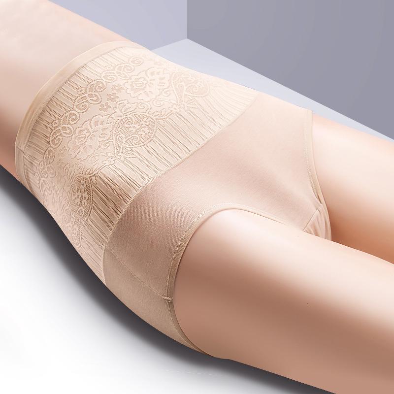 Женские однотонные хлопковые трусики, дышащее нижнее белье, нижнее белье с высокой талией, большие размеры, формирователь тела