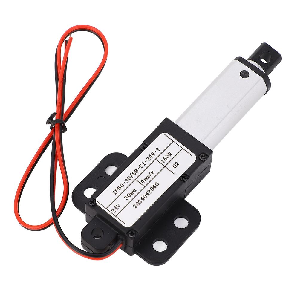 Linear Actuator, 30mm Stroke, Linear Actuator IPX4  24V, Electric Actuator with Bracket