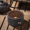 Retro Japanese Ceramic Tea Set with Candle Warmer and Flower Teapot
