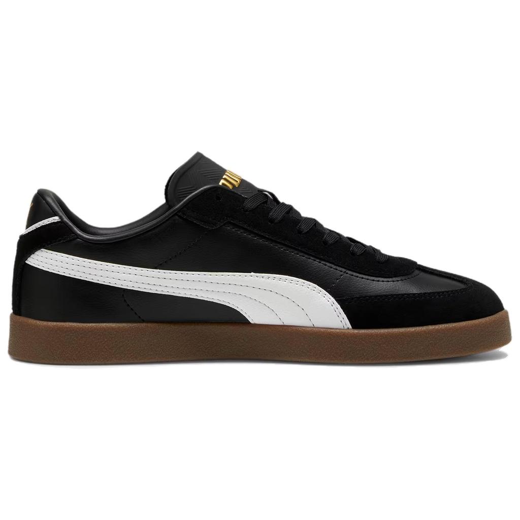 Puma Club II Era Classic Comfortable Lightweight Low-Top Skate Shoes Unisex Sneakers Black White 397447-02
