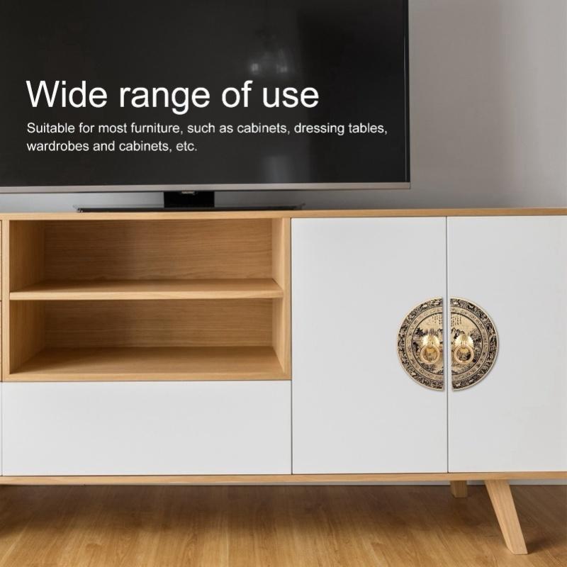 11cm Originality Pattern Drawer Handle Chinese Antique Furniture Brass Handle For Home