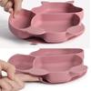 1 Set Silicone Baby Feeding Bowl Tableware Waterproof Spoon Fork Non-Slip Crockery Safe Silicone Dishes for Baby Bowl Baby Plate