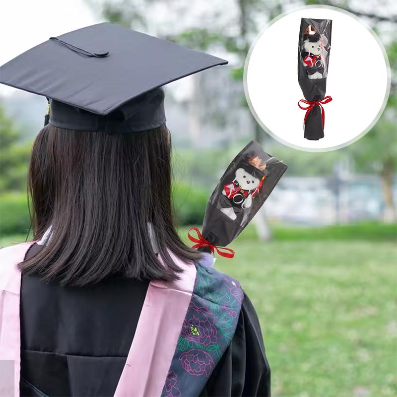 Выпускной сезон мультяшный медведь декоративный бант лента украшение многоцветный реквизит для фотосессии букет аксессуары ручной работы своими руками