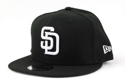 New Era MLB 9FIFTY Черно-белая снэпбэк San Diego Padres & Кепка,
