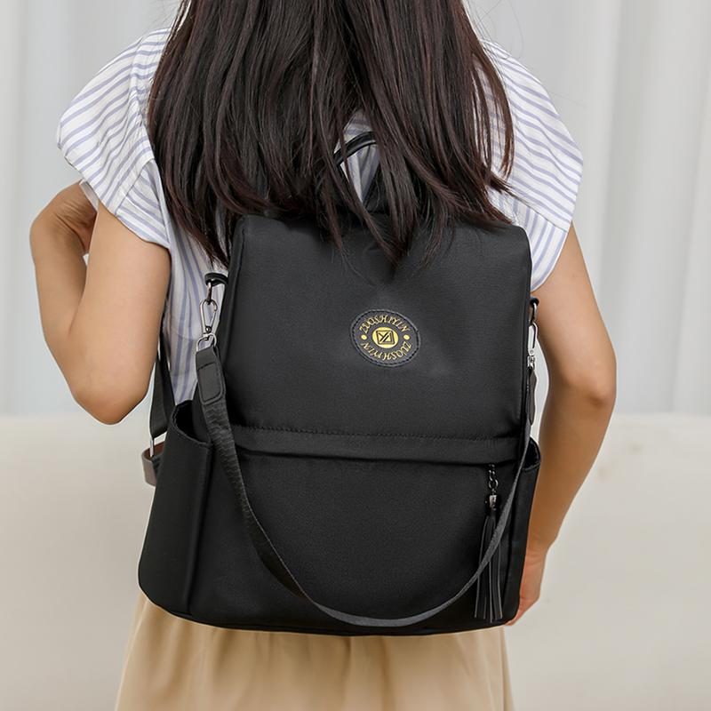 Рюкзак с защитой от кражи, женский однотонный рюкзак, легкая школьная сумка большой вместимости