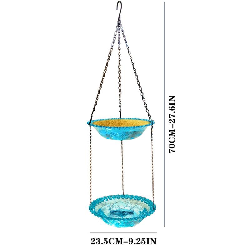 Pet Bird Outdoor Garden Hanging Bird Bath Bird Feeder