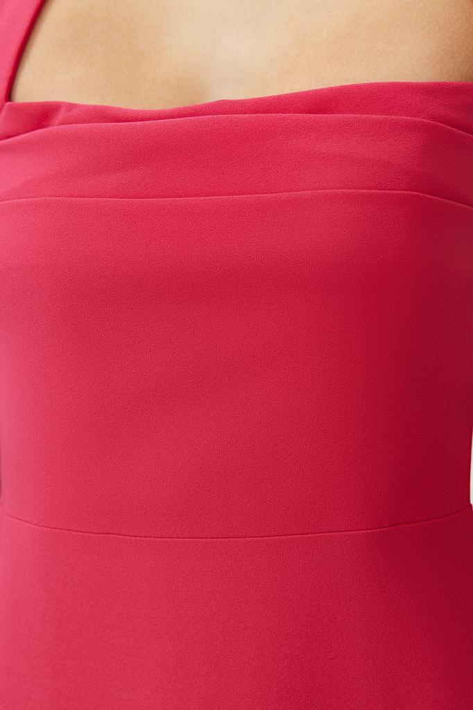 Women's Fashion New Evening Dress & Graduation Dress Black Fitted Woven Lace Collar Long Evening Evening Dress