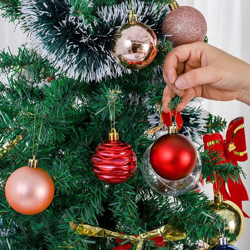 10Pcs/box Decoration Ball New Year Gift Party Decor 5cm Xmas Tree Pendent Color Christmas Balls Tree Ornaments