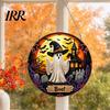 Creative Stress Relief Crafts Black Cat Moon Rhinestone Painting Kit, Halloween Faceted Faux Crystal Hanging Decor, 3D Ornament DIY Craft Window Decor