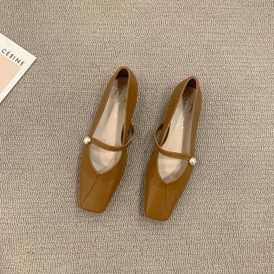 Модные, горячо продаваемые корейские туфли-балетки для женщин 2025 весна и осень, новый дизайн, туфли Мэри Джейн, французские элегантные женские туфли