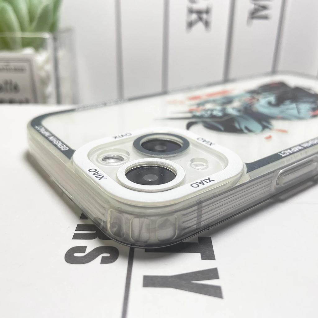 Чехол для телефона Genshin Impact для iPhone 16 15 14 13 12 11 Pro Max Mini XS X XR SE 7 8 Plus Ху Тао Чжун Ли Райдэн Эйген Сяо Funda