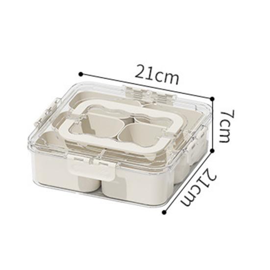 Контейнер для закусок с несколькими отделениями, не содержащий бисфенола А, прозрачная крышка, органайзер для холодильника, ящик для хранения продуктов