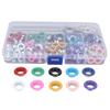 Grommet Tool Kit Iron Plastic Material DIY Making 8mm0.3in Colorful Plated Eyelets Set for Leather