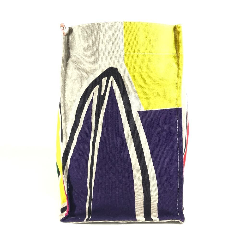 HERMES Tote Bag with pouch Sebas de Plage logo Shoulder Bag Multicolore