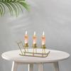 3 Arm Candelabra Candle Holder for Home And Events, Sled Shape Design